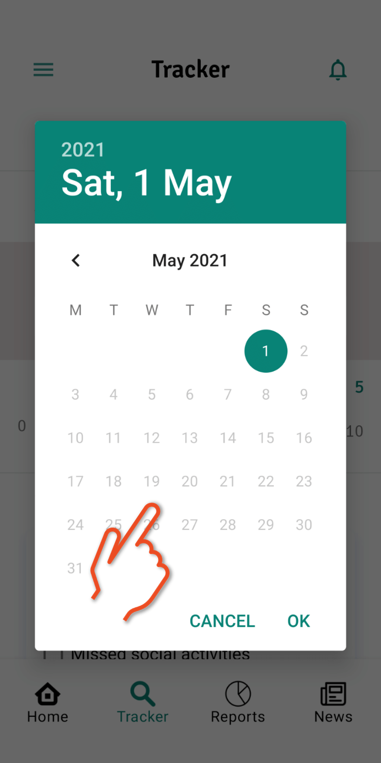Android App screenshot add date